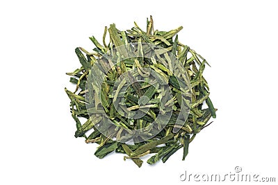 pile of China Longjing tea ï¼ˆDragon well teaï¼‰ Stock Photo